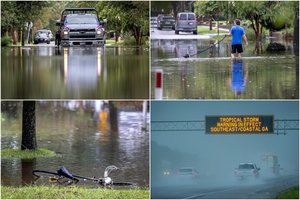 Dalį JAV nusiaubė tropinė audra: žuvo bent 5 žmonės, gatvės virto upėmis