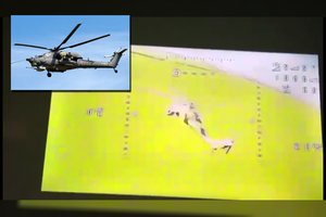 Girdėjo daug kas, bet dar nebuvo matę niekas: parodė, kaip iš tiesų dronas įveikė rusų sraigtasparnį