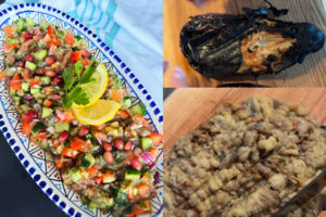 Rytais kvepiantis mezė: dūmuose degintų baklažanų, geriau žinomų, kaip „Baba Ganuš“ salotos