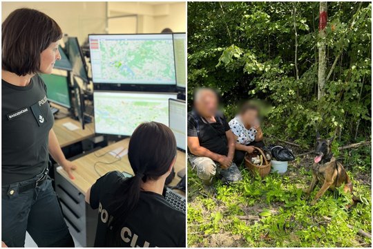 Per vieną parą Kauno rajone atliktos dvi sėkmingos pasiklydusių grybautojų paieškos operacijos