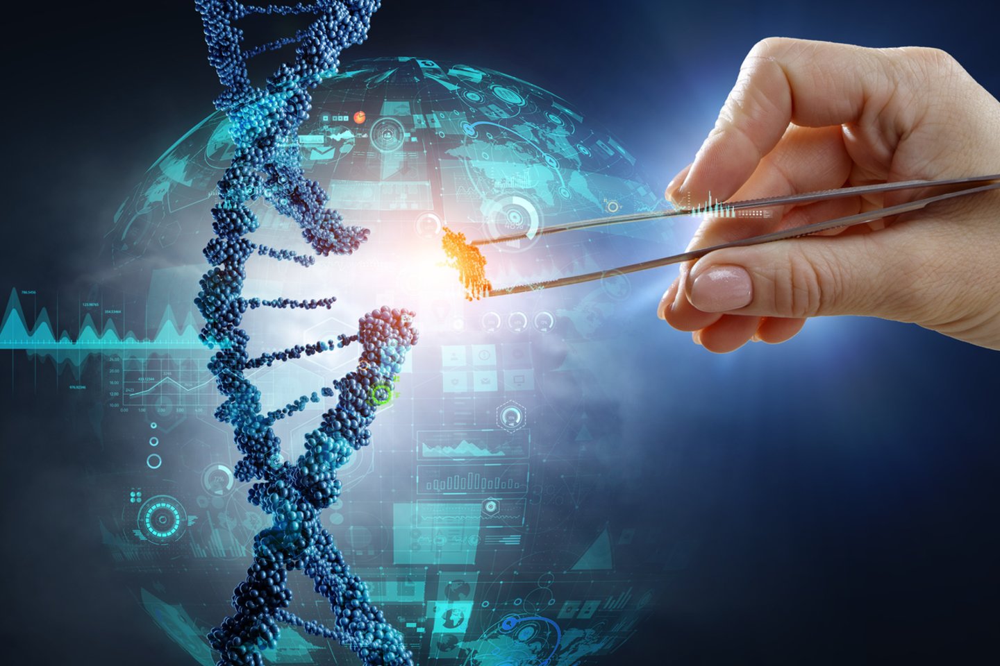 Genų redagavimas<br>Asociatyvinė 123rf iliustr.