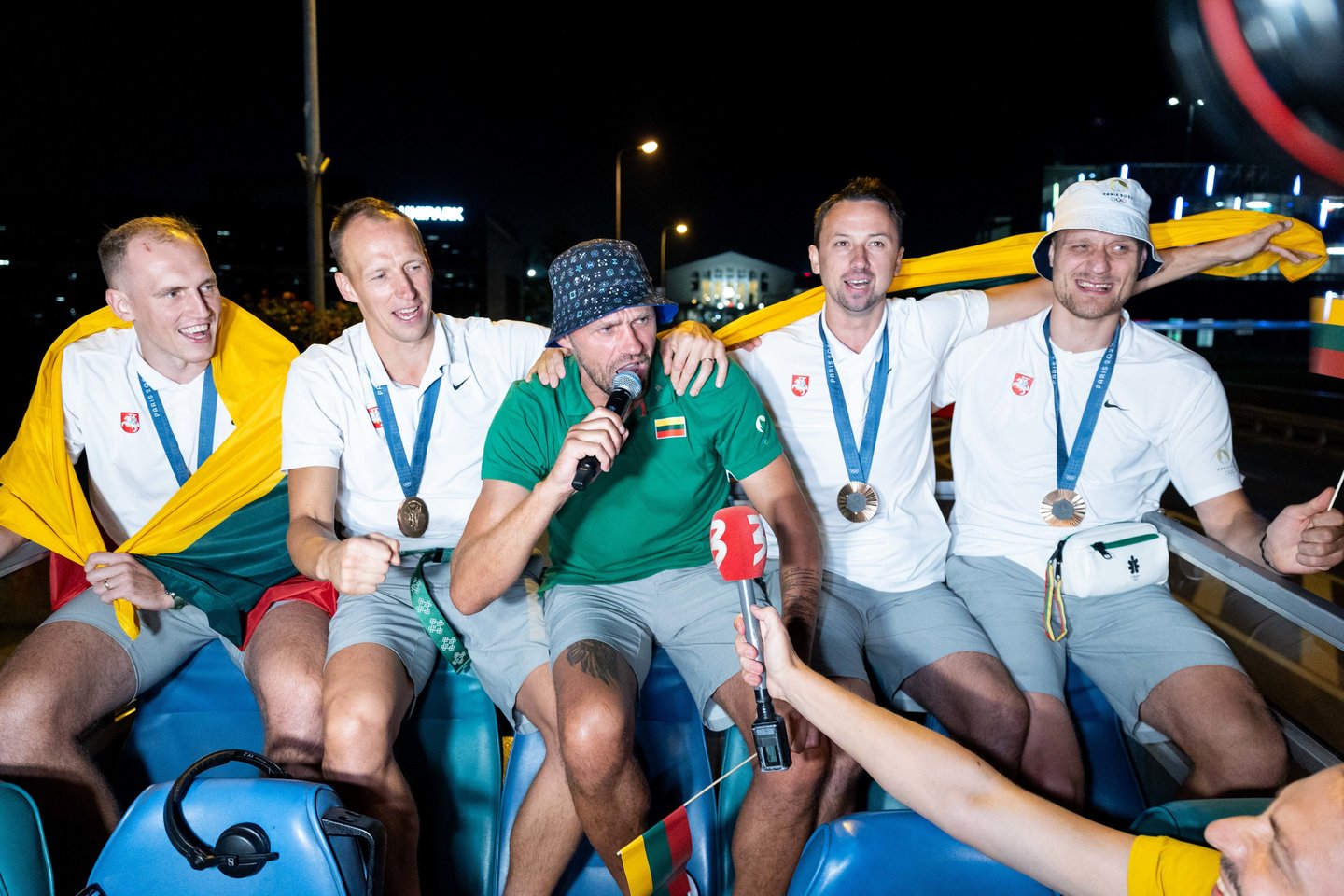 Lietuvos trijulių rinktinė iškilmingai sutikta Vilniuje <br>T. Bauro nuotr.