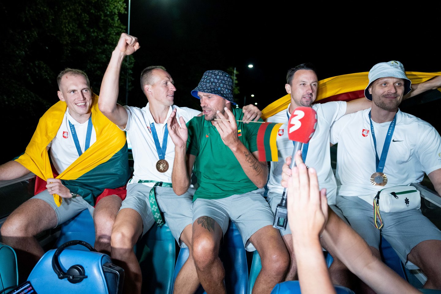 Lietuvos trijulių rinktinė iškilmingai sutikta Vilniuje <br>T. Bauro nuotr.