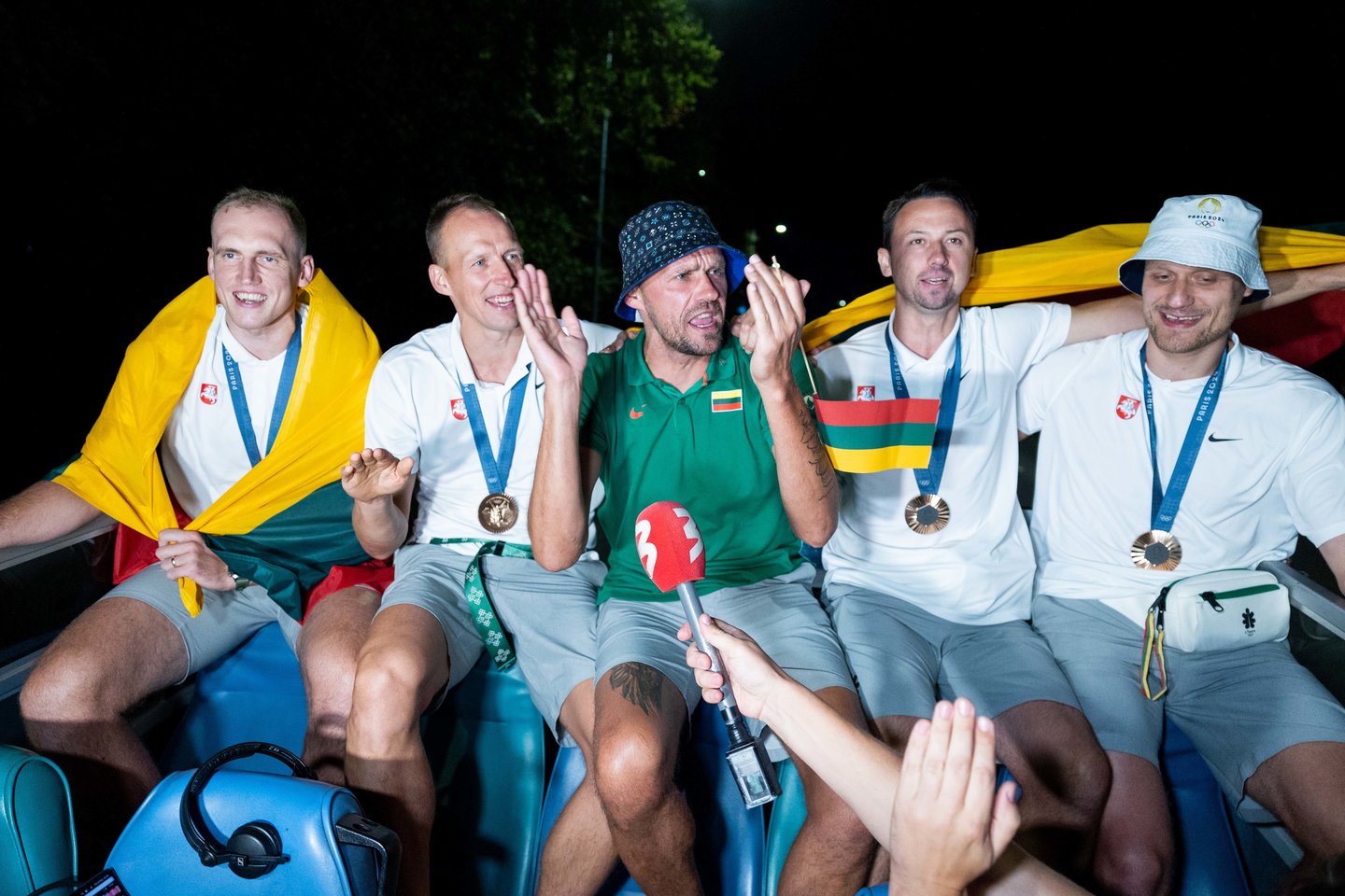 Lietuvos trijulių rinktinė iškilmingai sutikta Vilniuje <br>T. Bauro nuotr.