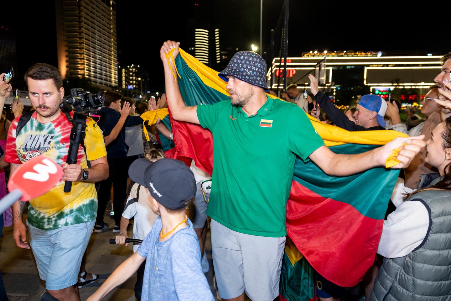 Lietuvos trijulių rinktinė iškilmingai sutikta Vilniuje <br>T. Bauro nuotr.