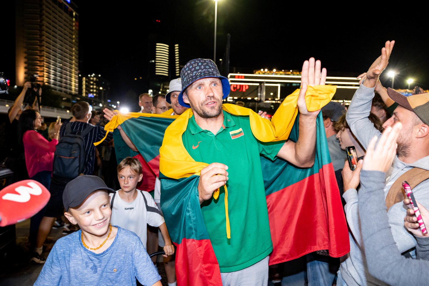 Lietuvos trijulių rinktinė iškilmingai sutikta Vilniuje <br>T. Bauro nuotr.
