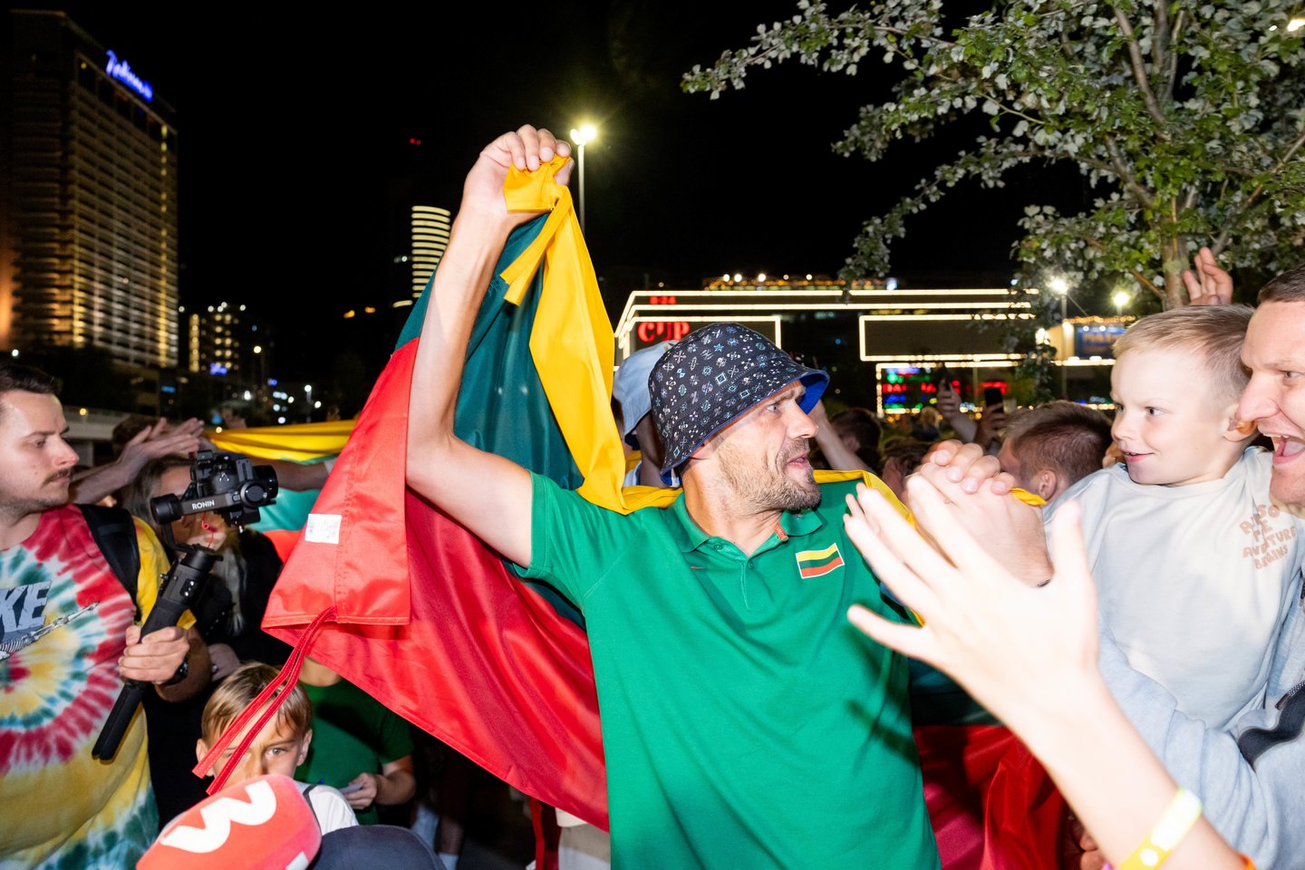 Lietuvos trijulių rinktinė iškilmingai sutikta Vilniuje <br>T. Bauro nuotr.