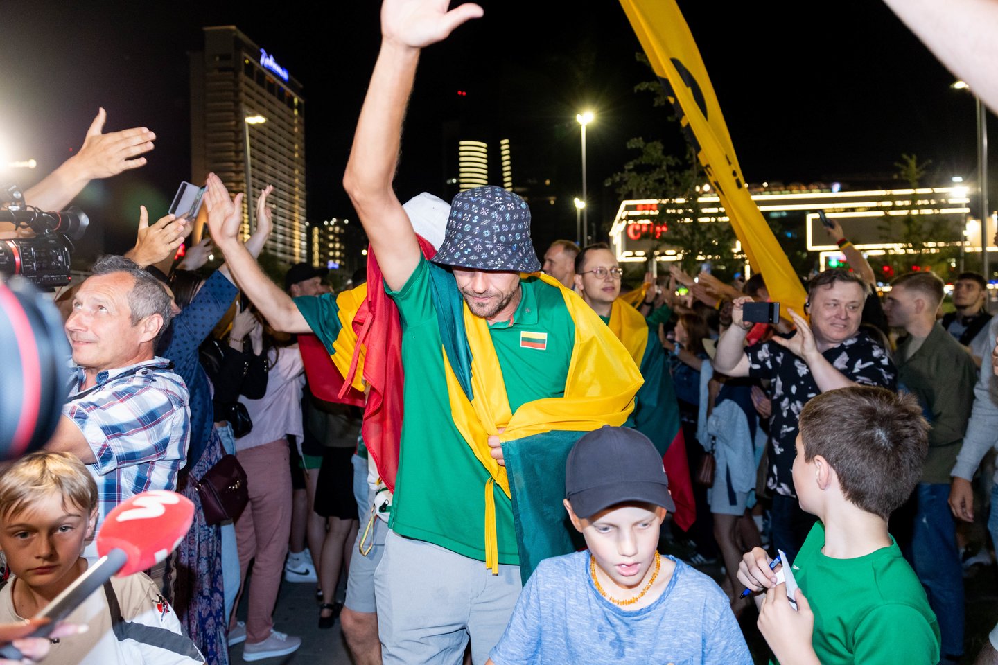 Lietuvos trijulių rinktinė iškilmingai sutikta Vilniuje <br>T. Bauro nuotr.