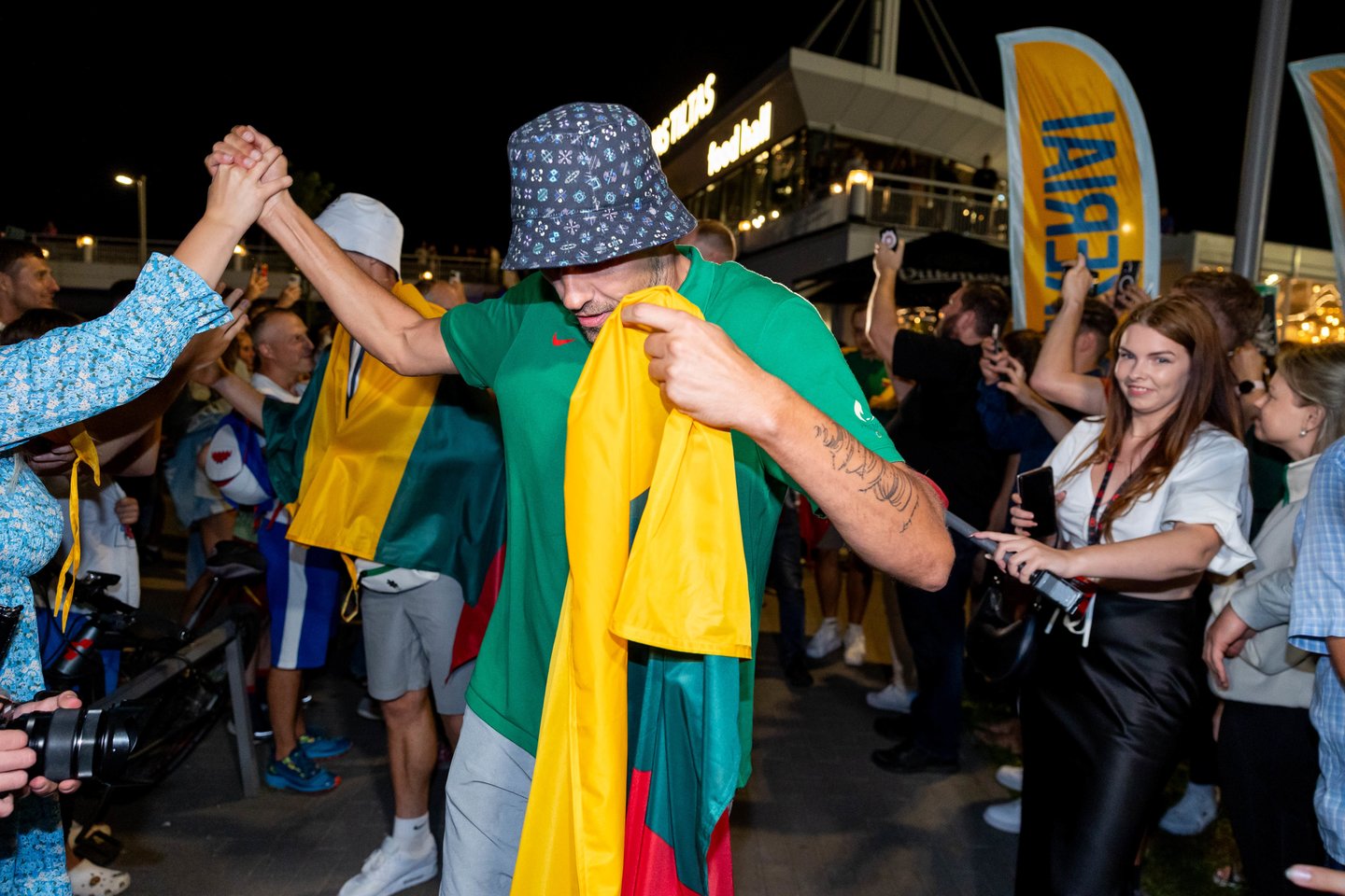 Lietuvos trijulių rinktinė iškilmingai sutikta Vilniuje <br>T. Bauro nuotr.