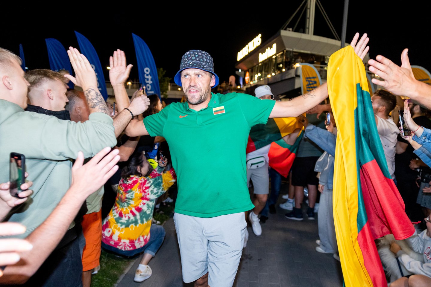 Lietuvos trijulių rinktinė iškilmingai sutikta Vilniuje <br>T. Bauro nuotr.