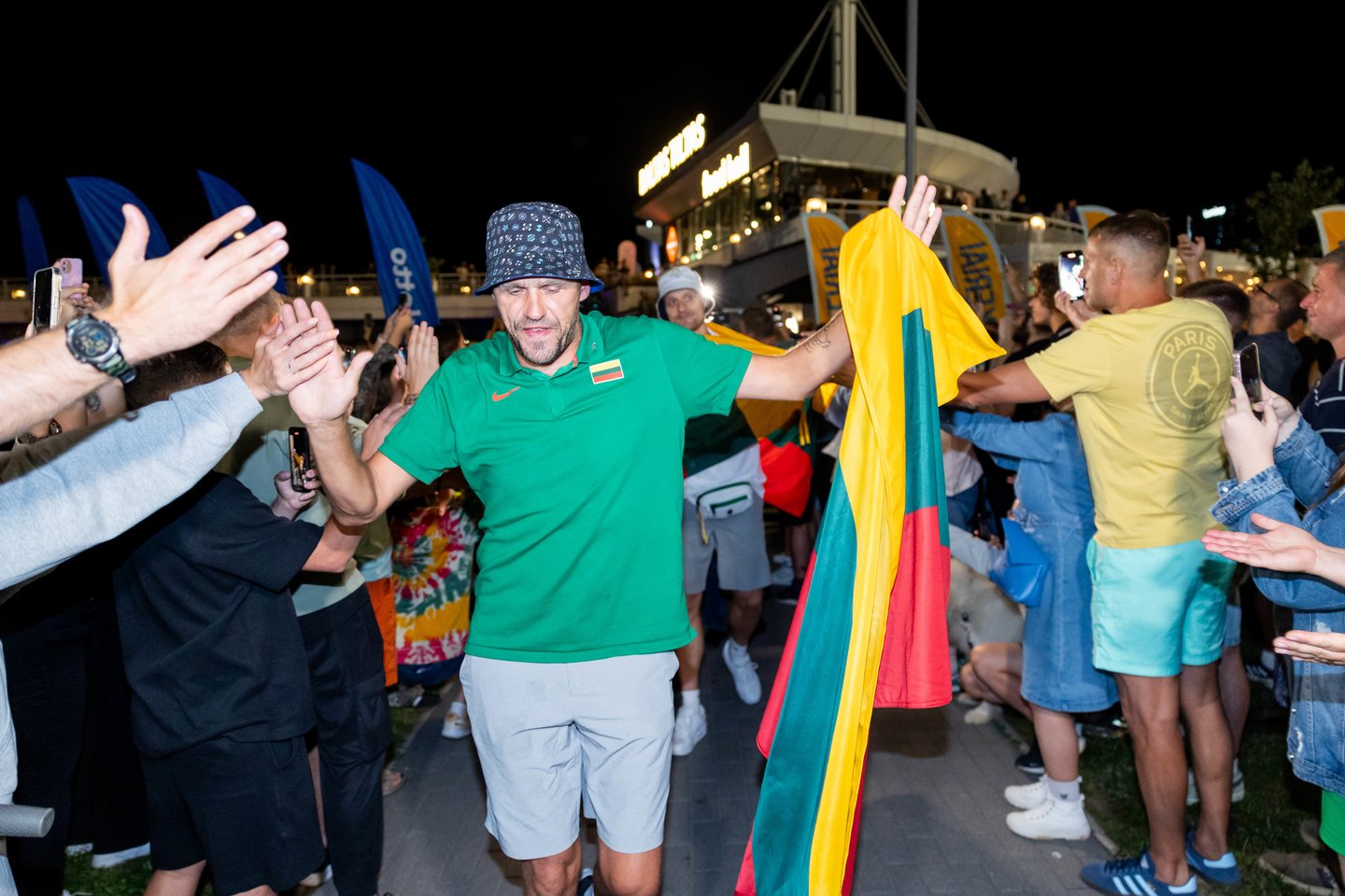 Lietuvos trijulių rinktinė iškilmingai sutikta Vilniuje <br>T. Bauro nuotr.