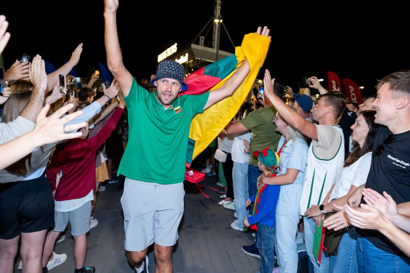 Lietuvos trijulių rinktinė iškilmingai sutikta Vilniuje <br>T. Bauro nuotr.