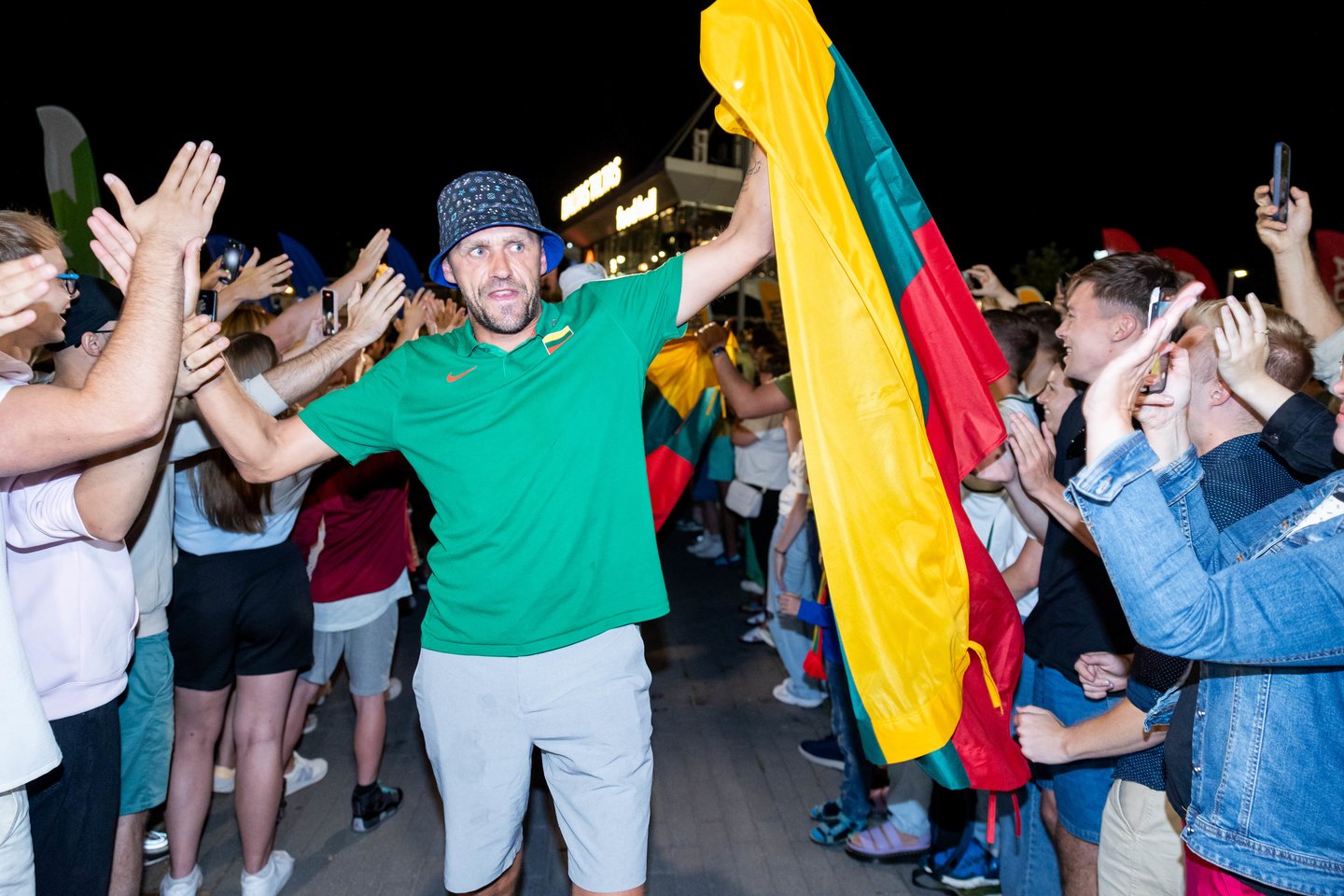 Lietuvos trijulių rinktinė iškilmingai sutikta Vilniuje <br>T. Bauro nuotr.