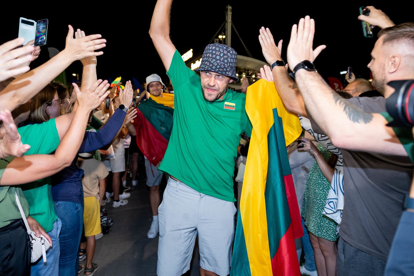 Lietuvos trijulių rinktinė iškilmingai sutikta Vilniuje <br>T. Bauro nuotr.