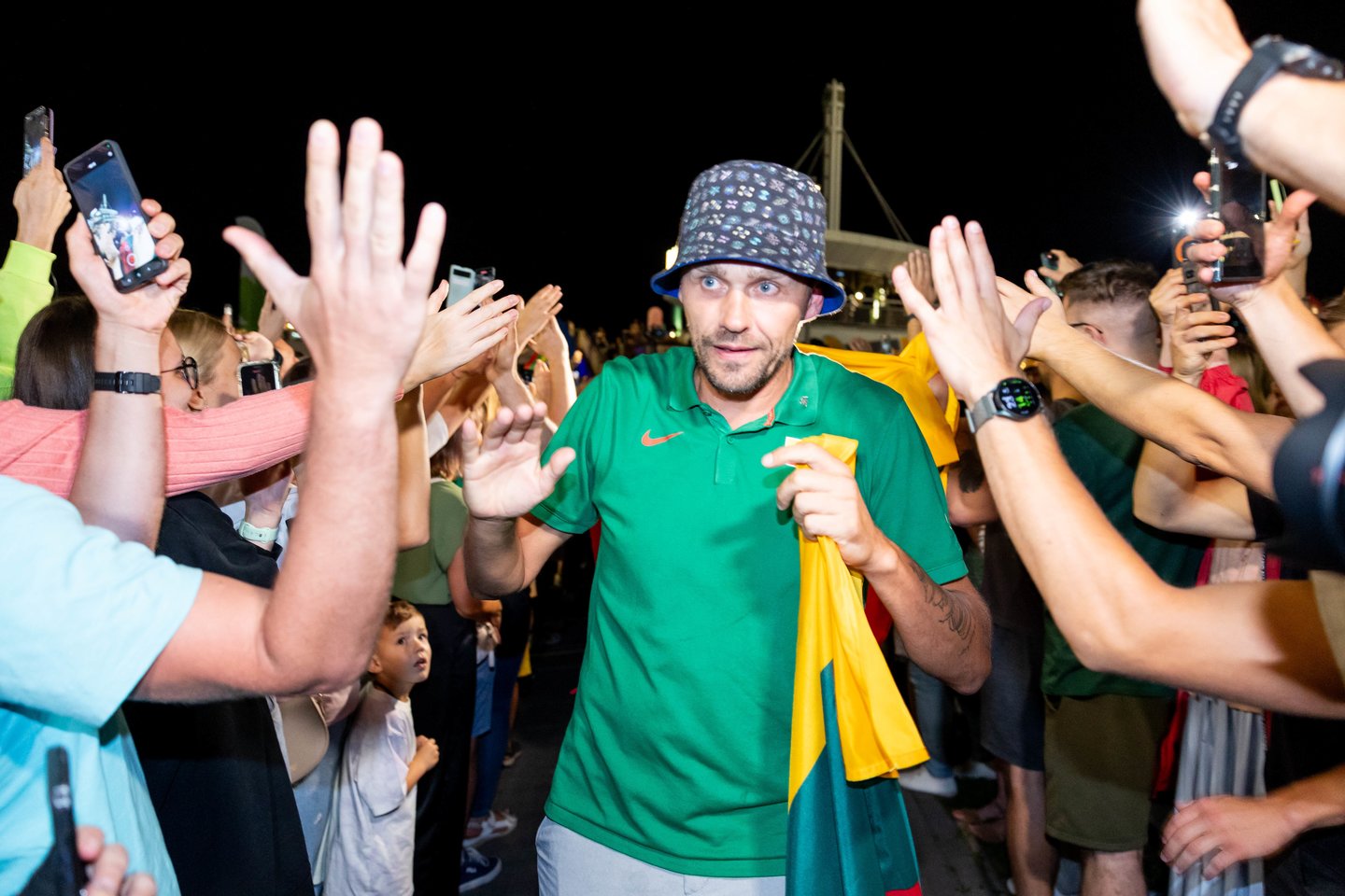 Lietuvos trijulių rinktinė iškilmingai sutikta Vilniuje <br>T. Bauro nuotr.