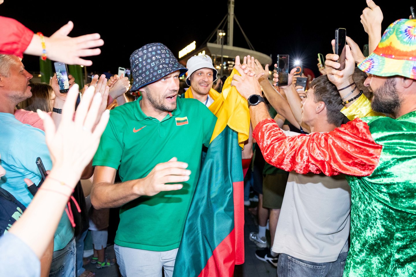 Lietuvos trijulių rinktinė iškilmingai sutikta Vilniuje <br>T. Bauro nuotr.