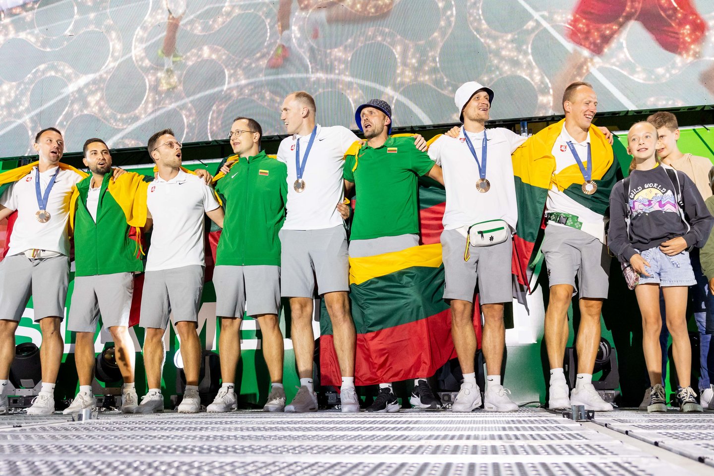 Lietuvos trijulių rinktinė iškilmingai sutikta Vilniuje <br>T. Bauro nuotr.