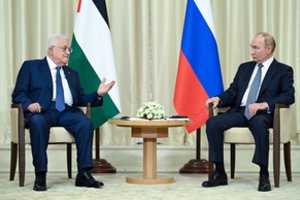 V. Putinas Maskvoje susitikęs su M. Abbasu: darome viską, kad paremtume palestiniečius