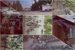 Vaizdo įraše užfiksuotos pirmosios Ukrainos įsiveržimo į Rusiją valandos: „Diena, kuri įeis į istoriją“