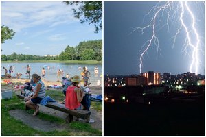 Savaitgalį – nežymūs orų pokyčiai: sulauksime trumpalaikio lietaus ir perkūnijos, sušils iki 29 laipsnių
