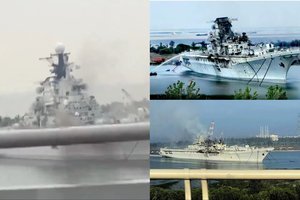 Kinijoje sudegė senas lėktuvnešis: kadaise priklausė galingam sovietų laivynui