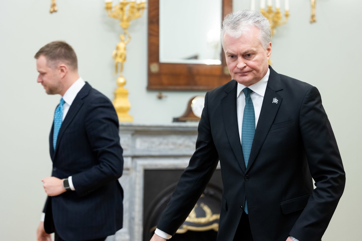 Gabrielius Landsbergis ir Gitanas Nausėda.<br>T.Bauro nuotr.