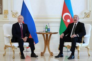 V. Putinas pasiūlė tarpininkauti siekiant sudaryti Azerbaidžano ir Armėnijos taikos susitarimą