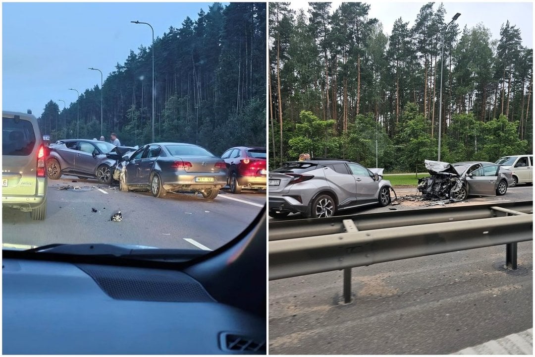 A two-car accident in Vilnius paralyzed the traffic, all services were needed