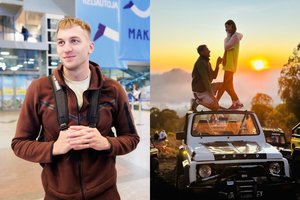 Plaukikas Andrius Šidlauskas pasipiršo savo mylimajai Monikai: parodė įspūdingo dydžio žiedą