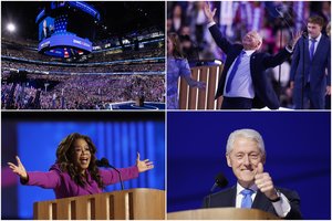 Demokratų suvažiavime – pasikeitusi taktika kovoje prieš D. Trumpą, estafetės perdavimas ir partijos legendų kalbos