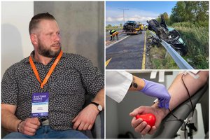 Policijos legenda D. Mackela dalijasi prašymu: per avariją sužalotam Kauno pareigūnui gyvybiškai reikalingas kraujas