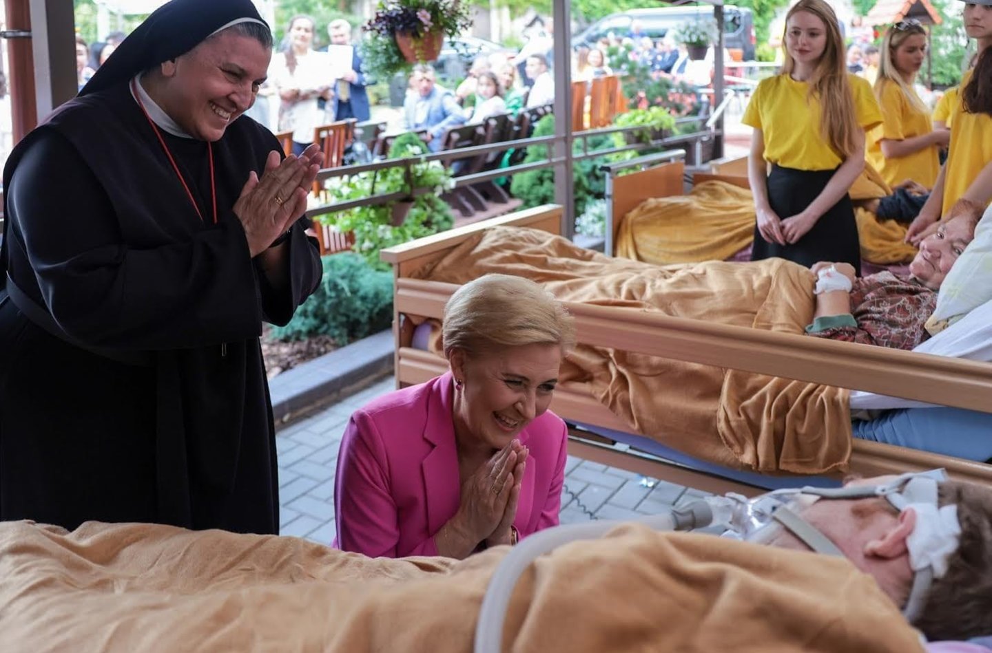  Martynas su Lenkijos prezidento žmona.<br>G.Jakubovski / KPRP nuotr.