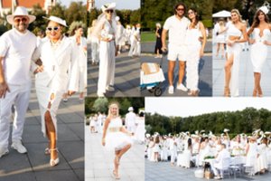 Išsipustę svečiai rinkosi į tradicinę „Baltą vakarienę“: atvyko ir žinomi žmonės