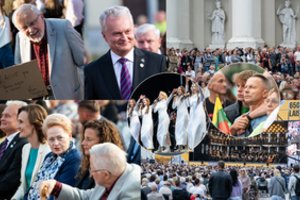 Sostinės Katedros aikštėje įspūdingas Baltijos keliui skirtas koncertas: atvyko V. Landsbergis ir D. Grybauskaitė