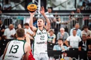 Lietuvos krepšinio 3x3 rinktinė krito pusfinalyje ir jau blizgėjęs Europos čempionato auksas – nepasiekiamas