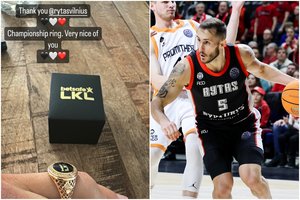 Garbingas „Ryto“ gestas: LKL čempionų žiedą įteikė ir sezono komandoje nebaigusiam legionieriui