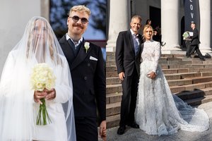 R. ir A. Kalinkinų šventėje elegancija suspindo ir A. Tapinas su retai viešumoje matoma žmona G. Milašiūte