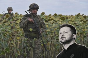 Griūnant fronto linijai Donbase – atvira kritika V. Zelenskiui ir karinei vadovybei