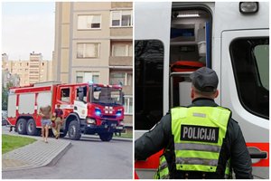 Kėdainiuose prie devynaukščio – gausios tarnybų pajėgos: žmogus grasino iššokti pro langą