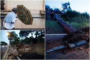 Romą užklupo neprognozuota audra: patvino dalis miesto, virto medžiai