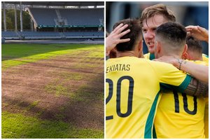 Po žvilgsnio į stadiono veją – dar vienos dienos laukimas: UEFA mačą gali „išsiųsti“ į Marijampolę