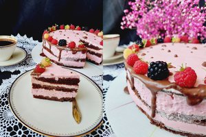 Tortas su avietėmis ir šokoladu: rezultatas priblokš tiek skoniu, tiek išvaizda