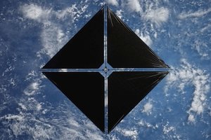 Kosmose išskleista lietuvių pagaminto palydovo Saulės burė