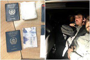 Greta Marijampolės sustabdytas Malio piliečio automobilis su šešiais iš Latvijos pasprukusiais afganais