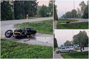 Per susidūrimą su automobiliu Utenoje žuvo motociklininkas