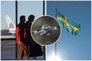 Prie didžiausio Švedijos oro uosto naktį pastebėti dronai: dalį skrydžių teko nukreipti kitur