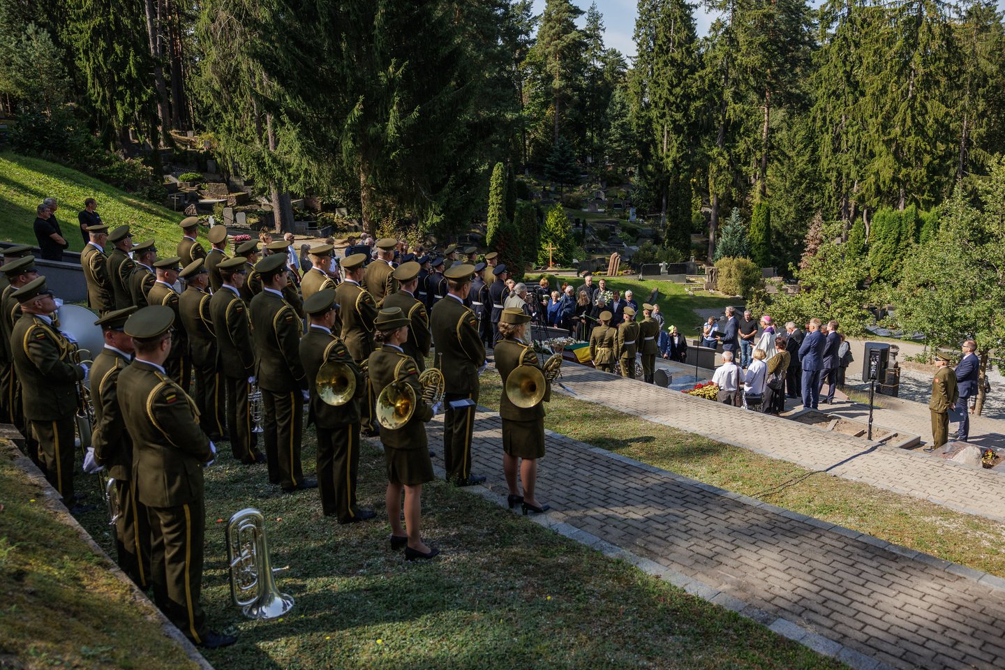  Lietuvos Nepriklausomybės Akto signataro, ekonomisto Vlado Terlecko laidotuvės.<br> V.Skaraičio nuotr.
