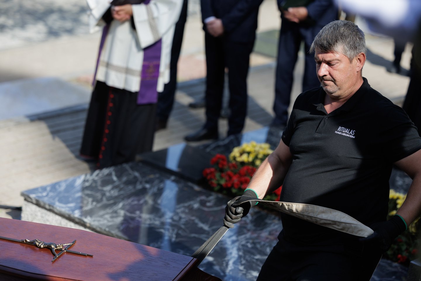  Lietuvos Nepriklausomybės Akto signataro, ekonomisto Vlado Terlecko laidotuvės.<br> V.Skaraičio nuotr.