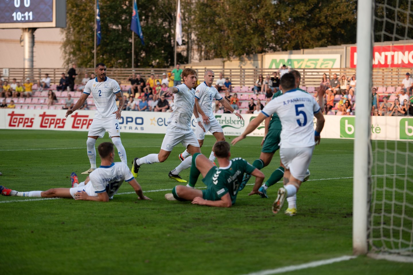 UEFA Tautų lygos rungtynės tarp Lietuvos ir Kipro futbolininkų<br>R. Vilkelio nuotr.