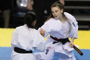 Lietuvos kiokušin karatė kovotojos sezoną pradėjo pergale Sakartvele